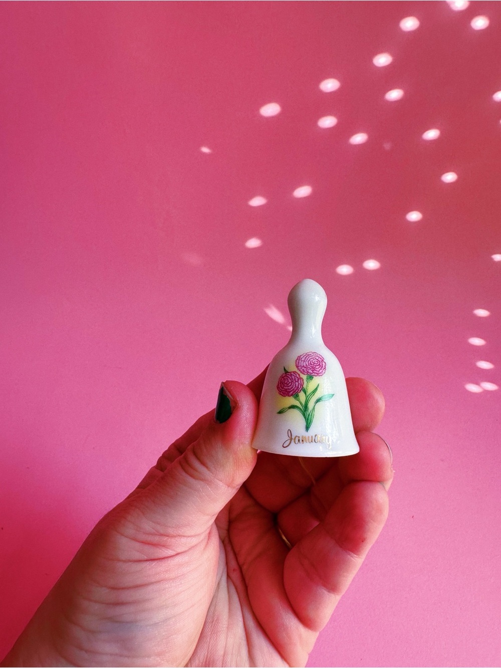 Vintage Baby Porcelain January Bell
